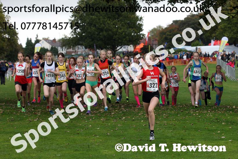 Girls under-13s Northern Cross Country Relays, Graves Park, Sheffield. Photo: David T. Hewitson/Sports for All Pics